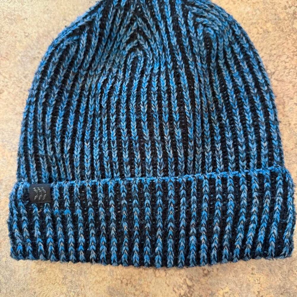 All In Motion Boys Blue & Black Marl Knit Cuffed Beanie Hat